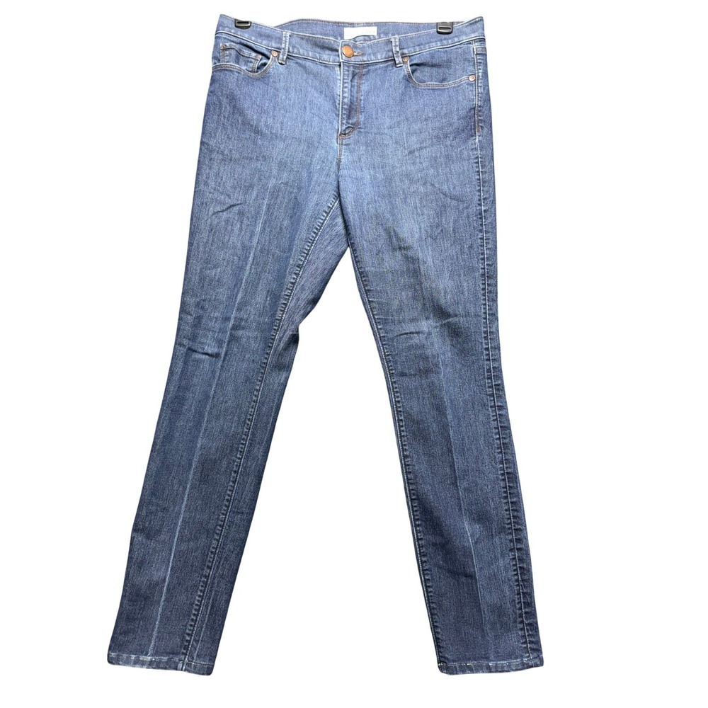 LOFT Modern Skinny Jeans Women 12 Blue‎ Excellent Condition Mid Rise Denim